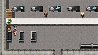 damn, cumming on her thighs in public is wild - nympho village part 3