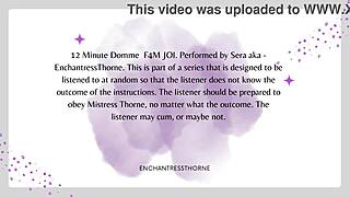 Femdom domination with jerk off instructions for orgasm and cum eating