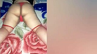 Fat Latina Milf Dresses In Red Stockings To Seduce Roommate For Doggystyle Sex.