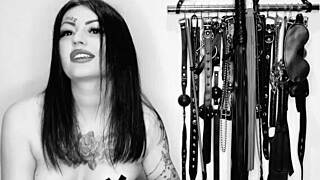 Dominatrix Nika Gives Jerk Off Instructions For Cum Eating