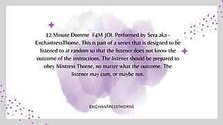 Femdom domination with jerk off instructions for orgasm and cum eating