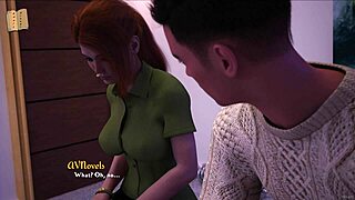 Curvy anime girl in dik game outfit