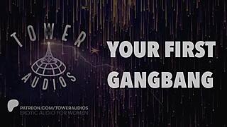 Dive into your first gangbang with erotic audio and dirty talk for women