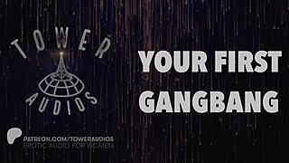 Dive into your first gangbang with erotic audio and dirty talk for women