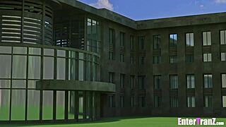 Horny art student meets sexy futa girl for the first time