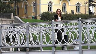 Teen girl strips and rips clothes while shopping