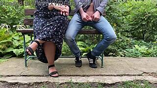 Fat Milf In Kinky Outdoor Park Handjob With Amateurs, Featuring Big Ass Fetish And Cum In Bbw Chubby Style.