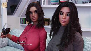 Curvy anime girl in dik game outfit