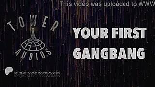 Dive into your first gangbang with erotic audio and dirty talk for women