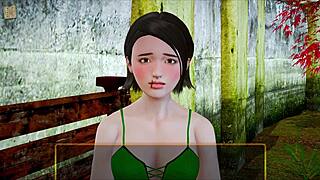 teen brunette with small tits in family series