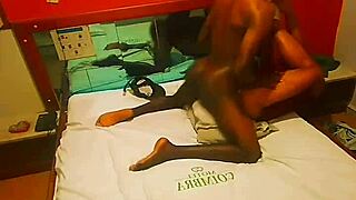 My African friend explored my little cum house