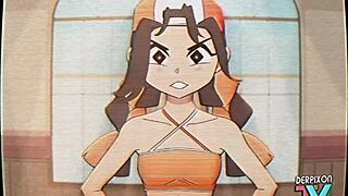 eri-chan's home workout turns into a blowjob session with monster cock