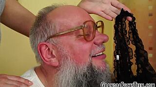 Tiny Teen Brunette Sucks for a Messy Facial Cumshot