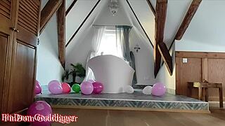 Blonde Superheroine Humiliates Small Cock In Latex Cosplay