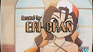 eri-chan's home workout turns into a blowjob session with monster cock