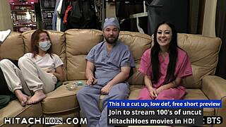 Hey, patient Blaire Celeste moans with Hitachi magic wand orgasms during medical exam at Hitachihoes.com! 😍