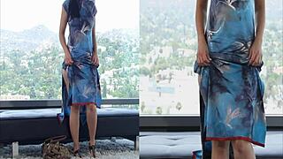 Wow, that teen coed strips and gets piledrived by a huge cock in dirty casting pov!