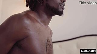 Muscular Black Bodybuilder Takes Bareback Cock.