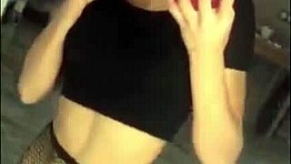 sexy tattooed babe with natural tits sucks monster cock, sloppy handjob to cum in mouth