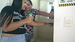 at my friend's party, i sneak into the bathroom to fuck his fiancée with oral and hardcore sex 😏