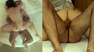 huge butt amateur girlfriend dances on partner