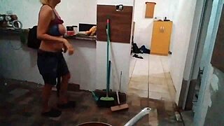 Blonde Milf Stella Shows Big Tits in Kitchen!