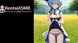 Blue haired slut casting spells