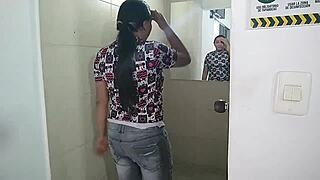 at my friend's party, i sneak into the bathroom to fuck his fiancée with oral and hardcore sex 😏