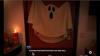 i think she was dressed as bdsm tomb raider for halloween special episode 2