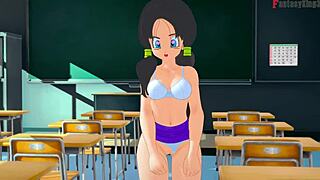 Android 18 And Videl Engage In Lesbian Sex Fantasy.