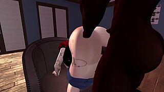 Black Man Fucks Redhead White Woman on Chair!