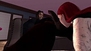 Black Man Fucks Redhead White Woman on Chair!