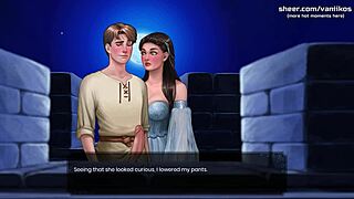 Virgin innocent girl gives first handjob in What a Legend Part 19 😍