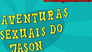 gay drawing created by artificial intelligence in brazilian style