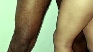 Double penetrating friend's wife with big black cock