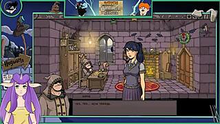 In this anime hentai game, the sexy brunette teacher with big tits trains the college student in witch trainer silver part 15.