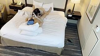 Tattoed Beauty Gives Detailed Blowjob To Petite Sucking