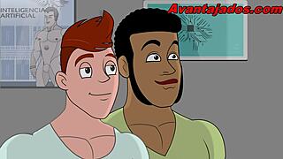 gay drawing created by artificial intelligence in brazilian style