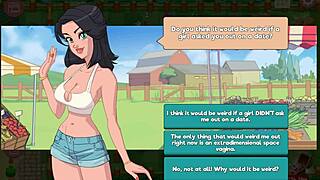 Redhead milf in hentai game on ranch