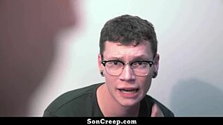 Stepson punished with bareback pounding for interrupting daddy’s nap in garage.