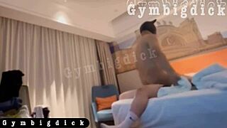 Handsome Asian Amateur Gay Couple Fucks Bareback in Lingerie