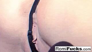 Romi Rain Stuffs Her Pussy Full Of Panties Then Licks Them Clean