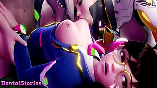 Is she using her mouth for his pleasure in the game?