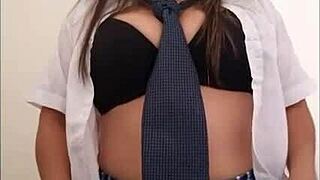 This 18-year-old student skips class for a sensual dance in the director's office