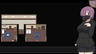 Anime characters perform blowjobs and use toys in a sex game