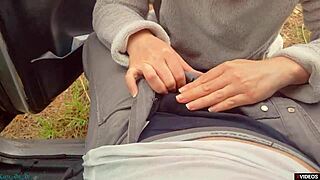 Highway Milf Whore Gives POV Blowjob with Face Cumshot