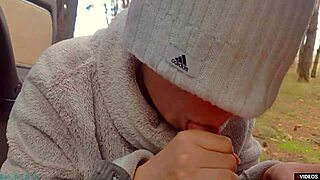 Highway Milf Whore Gives POV Blowjob with Face Cumshot