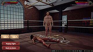 Ethan vs Meigui II in Naked Fighter 3D Wrestling Action