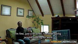 Amateur Black Student Doggy Casting Session.