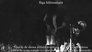 Married woman flashes on the street with lover. Cuckold voyeur films the thrilling moment!